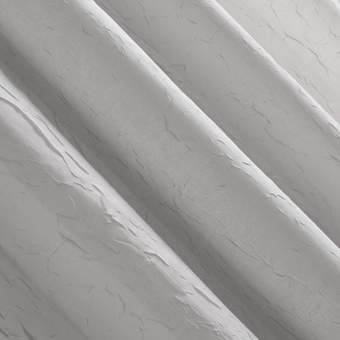 No. 918 Erica Beaded Ascot Crushed Voile Sheer Rod Pocket Curtain Valance