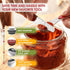 Spring Chef Red Stainless Steel Magnetic Measuring Spoons Set of 8 with Leveler, Kitchen Gadgets for Baking & Cooking