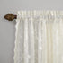 No. 918 Alison Floral Lace Sheer Rod Pocket Kitchen Curtain Tier Pair, 58" x 36", Ivory Color