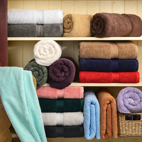 Superior Egyptian Cotton Pile Face Towel/Washcloth Set of 6, Ultra Soft Luxury Towels, Absorbent Heavyweight