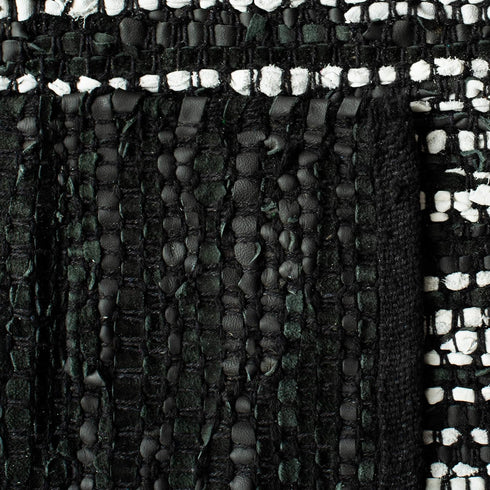 SAFAVIEH Vintage Leather Collection Accent Rug - 2' x 3', Light Grey & Black, Handmade Modern Leather