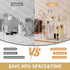 YCIA&DONE Bathroom Organizer Countertop, 2 Tiers Makeup Organizer Counter Storage, Skincare Cosmetics Shelf, Perfume Holder for Vanity Tray, Bathroom Countertop Organizers (Clear White) by YCIA&DONE