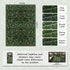 57 Dark Green Washable Floral Area Rug,Vintage Boho Soft Low-Pile Living Room Rugs, Stain Resistant Botanical Non-Slip
