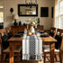 yuboo Black and White Table Runner Farmhouse Style, Modern Long Geometric Woven