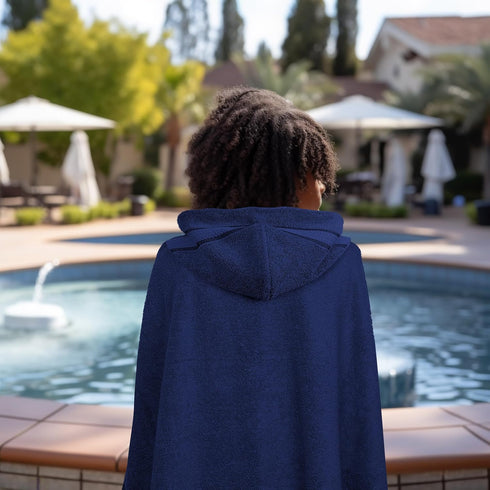 ORIGINAL KIDS 100% 30 54 Hooded Bath Towel Wrap - Ultra Soft Cotton Terry Large Oversized Hooded Kids Towel with Border