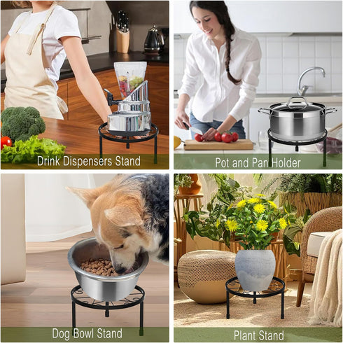 5 Pack CADANI Metal Plant Stands for Outdoor Indoor, Anti-Rust Iron Flower Pot Stand, Heavy Duty Plant Pot Stand