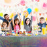 Irenare 3 Pack Iridescence Plastic Tablecloths, Holographic Foil Laser Table Covers for Girl Party Wedding Decorations