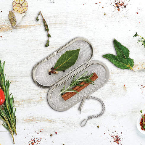 HIC Kitchen Herb Infuser Pod, 18/8 Stainless Steel Mesh, For Herbs, Spices, and Loose Teas by HIC Kitchen