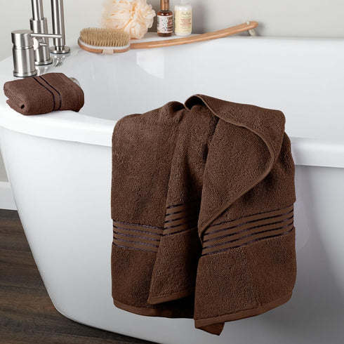 6 Set 625GSM 100% 2 2 2 Lavish Home Piece Bathroom Towels - Cotton Bathroom Essentials with Absorbent Wash Cloths, Hand