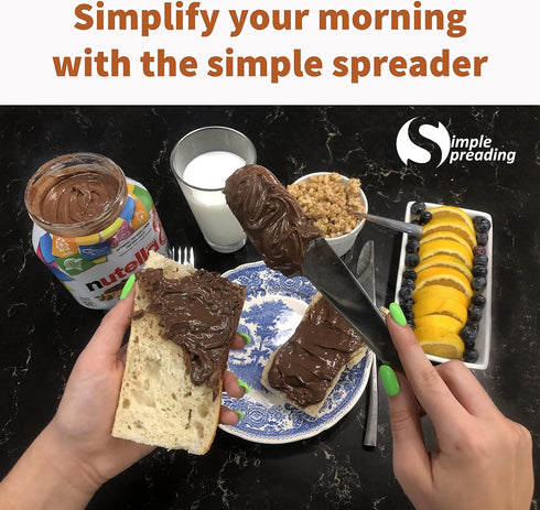 Simple Stainless Steel Spreader Knife: Spatula for Peanut Butter, Jelly, Chocolate, 11.5" Multifunction Stir & Scrape