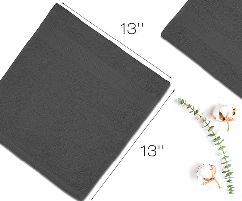 Pack 12 (13" 13") 100% Softolle Premium Wash Cloths of x Ring Spun Cotton | Luxury Washcloths | Ultra Soft Face Towels