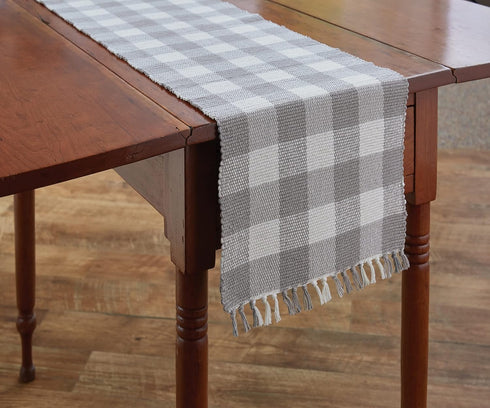 Park Designs Buffalo Check Dove Table Runner, Yarn, 13" x 54"