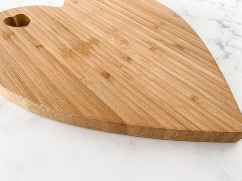 Premium Wood Charcuterie Board, 100% Handmade, Cheese Platter, Bamboo Cutting Board, Attractive Heart Design