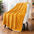 3D 50x60 inches PAVILIA Mustard Yellow Sherpa Fleece Throw Blanket for Couch, Soft Plush Fuzzy Blankets, Fluffy Flannel