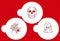 Designer Stencils Scary Halloween Cookie Stencil Set, (Spider Web, Skull, Gravestone)