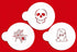 Designer Stencils Scary Halloween Cookie Stencil Set, (Spider Web, Skull, Gravestone)