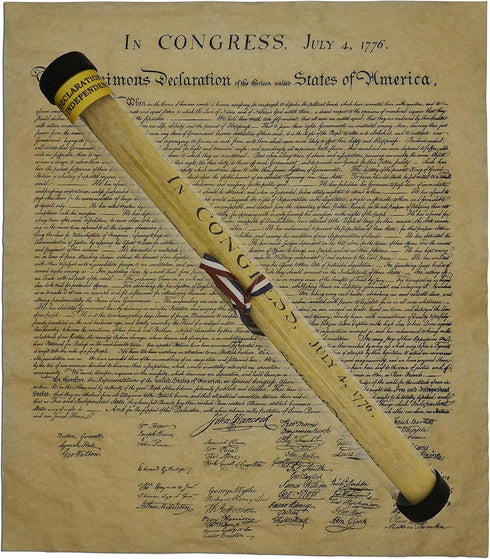 The Declaration of Independence Reprint, True to Original Size, 23 x 29, Printed on Antiqued Parchment
