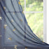 Jubilantex Navy Blue Butterfly Sheer Curtains with Gold Print Pattern, 63 Inch Long, 2 Panels for Kids Nursery Bedroom