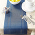 DII PVC Tabletop Collection Woven Indoor/Outdoor Table Runner, 14x72, Nautical Blue