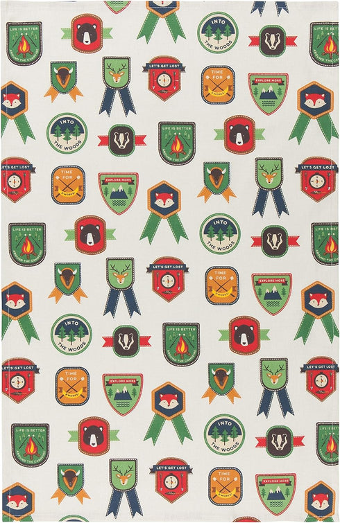 Now Designs Explore More Printed and Woven Kitchen Towels, Set of 2