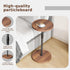 ET-010BR Adjustable End Table, Small Round Side Table, Drink Table for Small Spaces, Pedestal Nightstand for Living
