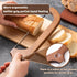 ISAIDNO 14.5" Bread Knife for Homemade Bread, Wooden Sourdough Bread Knife, Sourdough Bread Slicer, Bow Design, Easy