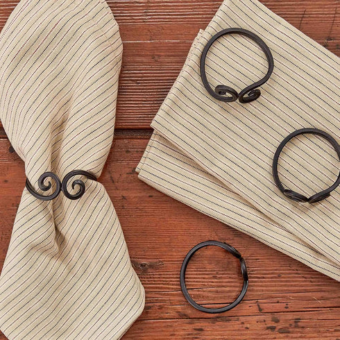 Park Designs Iron Knotted Napkin Ring - Set of 4