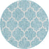 Unique Loom Trellis Collection Area Rug, Moroccan Inspired Lattice Design for Indoor/Outdoor Décor, 3 ft 3 in Round,