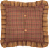 VHC Brands Prescott Plaid Cotton Rustic Square Pillow, 16x16 Filled Bedding Accessory