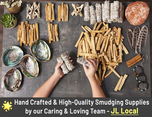 Smudge Kit Refill - White Sage & Palo Santo for Healing, Purifying, Meditating & Incense