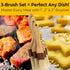 Durable Hardwood 1, 2, 3in Boar Bristle Pastry Brush Set for Basting Meat, Spreading Butter, BBQ Sauce or Marinades