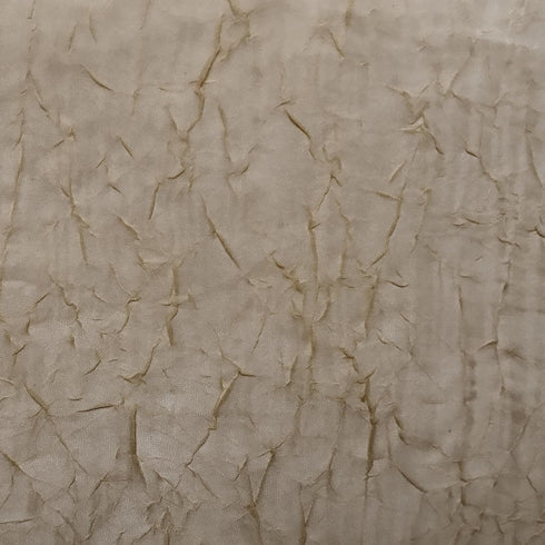 No. 918 Erica Crushed Sheer Voile Curtain Panel, 51" x 84", Taupe, Rod Pocket