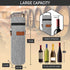 opux Single Bottle Wine Bag Carrier Tote, Insulated Cooler Bag for Travel, Picnic, Beach, Heather Light Gray
