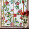 Windimiley 3D Rose Stained Glass Window Privacy Film, Non Adhesive Flower Window Tint for Bathroom (16.9 x 39.4 in)
