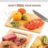 Set 4 Bamboo Cutting Board of - Wooden Cutting Boards for Kitchen with Juice Groove - Large Butcher Block, Cheese Board
