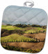 3D Rose Italy Zig Zag Road-La Foce in Tuscany Pot Holder, 8 x 8