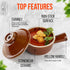 Roe & Moe Egg Cooker - Non-Stick Ceramic Microwave Egg Poacher with Dome Lid for Perfect Eggs and Soups