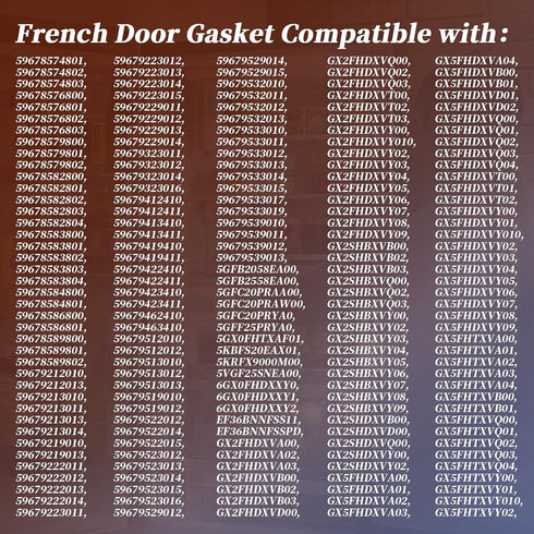 Refrigerator French Door Gasket Compatible with Whirlpool Kenmore Seal W10830162 W10443225 W10179332, Approx. 40.16" x
