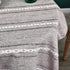 36x36 inch) NEWISHER Rustic Farmhouse Embroidered Small Square Tablecloth Jacquard Striped Table Cloth Linen Texture