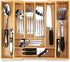 Silverware Tray for Drawer Organizer, Kitchen Cutlery Organizer with Expandable Adjustable Wooden Dividers (8-Slots)