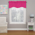 ECLIPSE Kendall Modern Scalloped Valance Rod Pocket Window Curtain, Raspberry, 42" x 18"