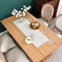 13x36 Inch Farmhouse Rustic Faux Linen Table Runner Neutral Beige Table Runners Double Layer Reversible Rectangle