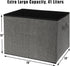 Simple Houseware Extra Large Fabric Storage Bin Basket with Handles, Dark Gray, 2 Pack.