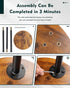 16 Inch 2pcs Round Wood Walut End Table, Small Stable Side Table for Nightstand Living Room Bedroom Sofa Couch Corner