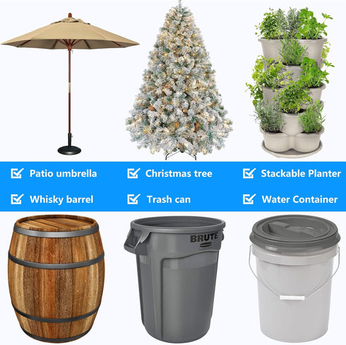 440lbs 15-20 Inch CASIMR Plant Caddy with Wheels, Heavy Duty Capacity Rolling Plant Stand, Adjustable Indoor Outdoor