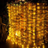 Curtain Window String Lights 6.5 x 5 Feet LED Copper Tapestry Backdrop Twinkle Fairy Lights, Battery Operated
