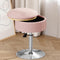 ACEQLYT Vanity Stool with Storage, High-Density Non-Sagging Foam Makeup Chair, Height Adjustable