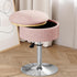 ACEQLYT Vanity Stool with Storage, High-Density Non-Sagging Foam Makeup Chair, Height Adjustable