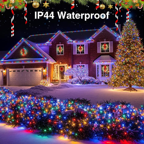 HALHSAP 33ft 100 Color Changing Fairy String Lights, LED Outdoor String Lights, Mini Battery Powered Copper Wire Starry