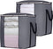 SLEEPING LAMB 120L Extra Large Grey Blanket Storage Bags, Breathable Containers for King Comforter, 2 Packs.